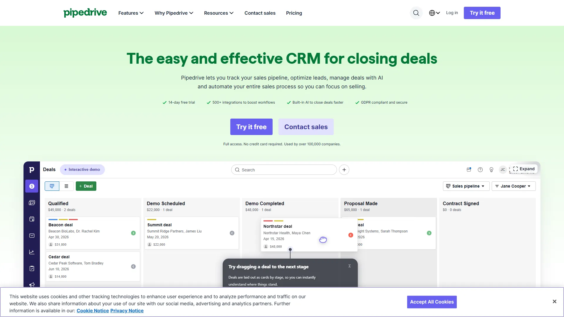 Pipedrive Screenshot